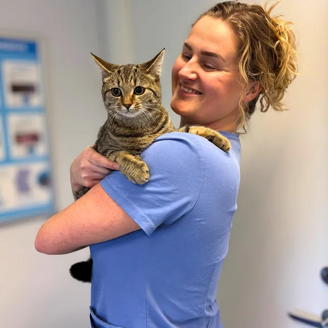 Bilde av ansatt ved veterinærklinikk